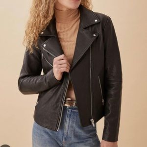 Reformation Veda Leather Jacket - XL